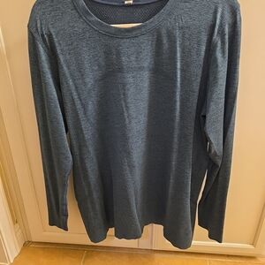 lululemon athletica Swiftly Relaxed Heathered  Navy Long Sleeve Top 14